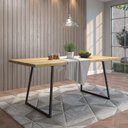 Ver imagem 5 de Mesa Sala de Jantar Cozinha Ogleary 220cm Grafite Madeira Maciça Driftwood - Gran Belo