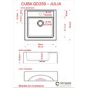 Ver imagem 6 de Gabinete para Banheiro 2 Portas 1 Gaveta com Cuba Q35 e Espelheira Legno 831W Espresso Móveis Branco/Preto Onix