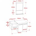 Ver imagem 3 de Gabinete para Banheiro 2 Portas 1 Gaveta com Cuba Q35 e Espelheira Legno 831W Espresso Móveis Branco/Preto Onix