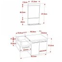 Ver imagem 3 de Gabinete para Banheiro 2 Portas 1 Gaveta com Cuba Q35 e Espelheira Legno 831W Espresso Móveis Branco/Nogal