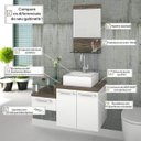 Ver imagem 7 de Gabinete para Banheiro 2 Portas 1 Gaveta com Cuba Q35 e Espelheira Legno 831W Espresso Móveis Branco/Carvalho Dark