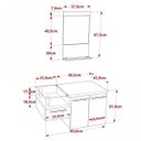 Ver imagem 3 de Gabinete para Banheiro 2 Portas 1 Gaveta com Cuba Q35 e Espelheira Legno 831W Espresso Móveis Branco/Carvalho Dark