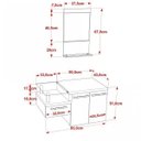 Ver imagem 3 de Gabinete para Banheiro 2 Portas 1 Gaveta com Cuba Q35 e Espelheira Legno 831W Espresso Móveis Branco/Carvalho