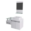 Ver imagem 2 de Gabinete para Banheiro 2 Portas 1 Gaveta com Cuba Q35 e Espelheira Legno 831W Espresso Móveis
