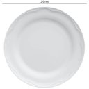 Ver imagem 3 de Conjunto 6 Pratos Rasos Porcelana 25cm Branco Relevo Cottage Redondo Germer