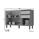 Ver imagem 6 de Cozinha Modulada Completa Connect 6 Peças (2 Armários + 2 Balcões + 2 Complementos) C6P07 Duna/Crist