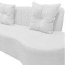 Ver mais imagens de Sofá 2 Lugares Orgânico Curvo Madrid 150cm Couro Branco