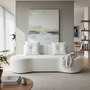 Ver imagem 2 de Sofá 2 Lugares Orgânico Curvo Madrid 150cm Couro Branco