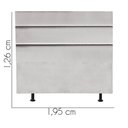 Ver imagem 3 de Cabeceira Estofada Cama Box King 195cm Argentina Suede Cinza Claro- Mabe Magazine