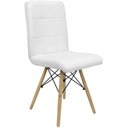 Ver imagem 5 de Kit 4 Cadeiras Gomos Eiffel Eames Fitz Dublin Estofada Base Madeira Branca