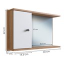 Ver imagem 3 de Armário Espelheira Lva05 1 Porta 60 Cm Lva05 Mell Branco Novam