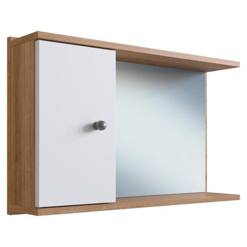 Armário Espelheira Lva05 1 Porta 60 Cm Lva05 Mell Branco Novam