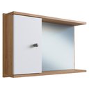 Ver imagem 1 de Armário Espelheira Lva05 1 Porta 60 Cm Lva05 Mell Branco Novam