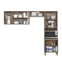 Ver imagem 4 de Armario de Cozinha Fit com 8 Portas 261 cm Carvalho Nature-Off White Carvalho Nature-Off White