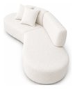 Ver imagem 4 de Sofá e Puff Orgânico Virginia 300cm Sala Boucle: Branco