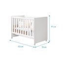 Ver imagem 6 de Berço Americano Katatau Multifuncional 3 em 1 Vira Mini Cama e Sofazinho Infantil Branco Brilho