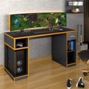 Ver imagem 1 de Mesa Gamer Idl xp 1000 Pro 1 Gaveta 136cm Espresso Móveis Black Laranja
