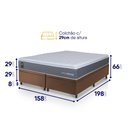 Ver imagem 3 de Conjunto Box Baú Marrom Argel Cinza Espuma D33 Queen 158x198x74 - King House
