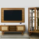 Ver imagem 2 de Rack Prime Wood 2 Portas com Tela e Nicho Central