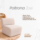 Ver imagem 7 de Poltrona Decorativa Zoe Orgânica para Sala Recepção Hall Moderna Minimalista Bouclé Premium Luxo