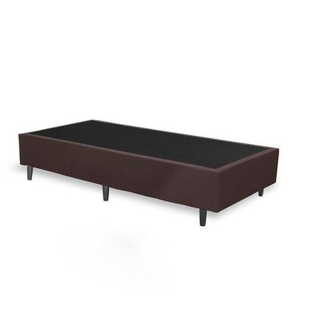 Base Box Solteiro Marrom 38x88x188 Sintético