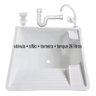 Kit Tanque 26 Litros + Torneira de Bancada + Sifão + Válvula Branco - 6