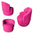 Ver imagem 2 de Kit Namoradeira + 2 Poltronas Decorativa Beatriz Orgânica Veludo Rosa Pink