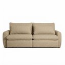 Ver imagem 3 de Sofá com Chaise Curve 3 Lugares Retrátil 250cm Caramelo Linho