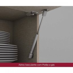 Cozinha Completa 8 Peças Balcão com Tampo Cooktop 11 Portas 2 Gavetas Alice Espresso Móveis - 6