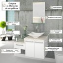 Ver imagem 6 de Conjunto para Banheiro Gabinete com Cuba Folha Lux L38 e Espelheira Legno 831W