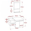 Ver imagem 3 de Conjunto para Banheiro Gabinete com Cuba Folha Lux L38 e Espelheira Legno 831W