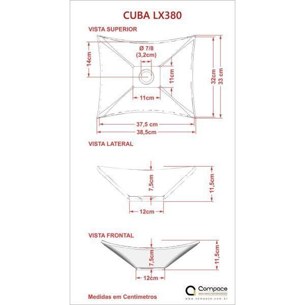 Conjunto para Banheiro Gabinete com Cuba Folha Lux L38 e Espelheira Legno 831W  - 5