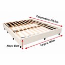 Ver imagem 6 de Base Cama Box King Size 190x202 Desmontável Tecido Premium 100% Madeira- Bege - Nova Cama