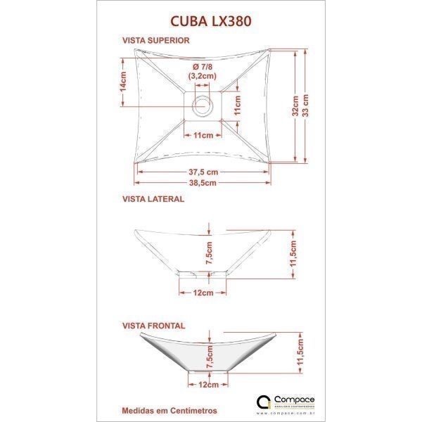 Conjunto para Banheiro Gabinete com Cuba Folha Lux L38 e Espelheira Legno 831W  - 4