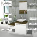 Ver imagem 7 de Conjunto para Banheiro Gabinete com Cuba Folha Lux L38 e Espelheira Legno 831W 