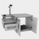 Ver imagem 6 de Conjunto para Banheiro Gabinete com Cuba Folha Lux L38 e Espelheira Legno 831W 