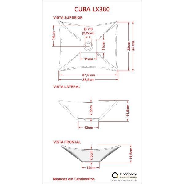 Conjunto para Banheiro Gabinete com Cuba Folha Lux L38 e Espelheira Legno 831W  - 4