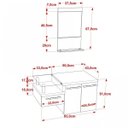 Ver imagem 3 de Conjunto para Banheiro Gabinete com Cuba Folha Lux L38 e Espelheira Legno 831W 