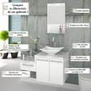 Ver imagem 7 de Conjunto para Banheiro Gabinete com Cuba Folha Lux L38 e Espelheira Legno 831W 