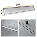Ver mais imagens de Ralo Linear Embralumi Oculto Invisível Piso Aço Inox 60x10cm