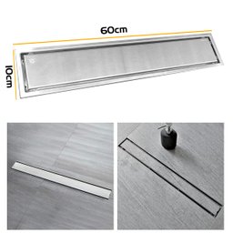 Ralo Linear Embralumi Oculto Invisível Piso Aço Inox 60x10cm - 8
