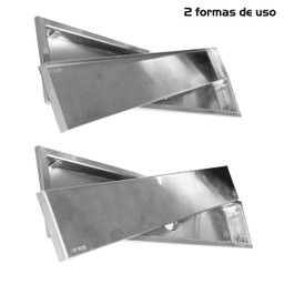 Ralo Linear Embralumi Oculto Invisível Piso Aço Inox 60x10cm - 10