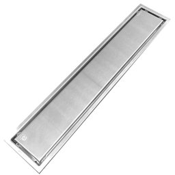 Ralo Linear Embralumi Oculto Invisível Piso Aço Inox 60x10cm - 7