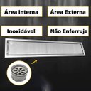 Ver imagem 2 de Ralo Linear Embralumi Oculto Invisível Piso Aço Inox 60x10cm