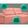Sofá Bergamo 2,50M Assento Retrátil e Reclinável Velosuede Rose - Netsofás - 5