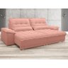 Sofá Bergamo 2,50M Assento Retrátil e Reclinável Velosuede Rose - Netsofás - 2