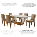 Ver imagem 3 de Mesa de Jantar com 6 Cadeiras MDF Luanda Casuá Animalle Chocolate Off White Imbuia