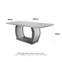 Ver imagem 5 de Mesa de Jantar com 6 Cadeiras MDF Luanda Casuá Animalle Chocolate Off White Imbuia
