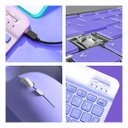 Ver imagem 4 de Teclado sem Fio Bluetooth Recarregável com Mouse - Roxo In