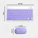 Ver imagem 6 de Teclado sem Fio Bluetooth Recarregável com Mouse - Roxo In